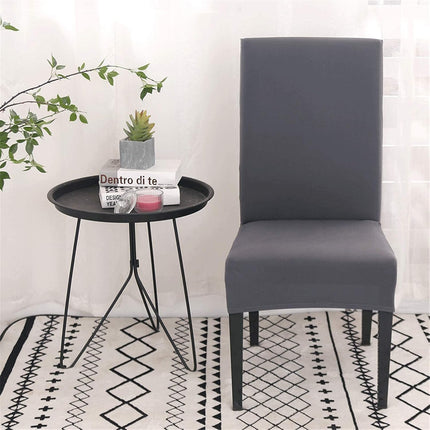 Chair Covers Set of 4 or 6, Stretch Removable Washable Chair Covers Decoration Slipcovers Seat Covers for Hotel grey-tfrf grey 6pcs.