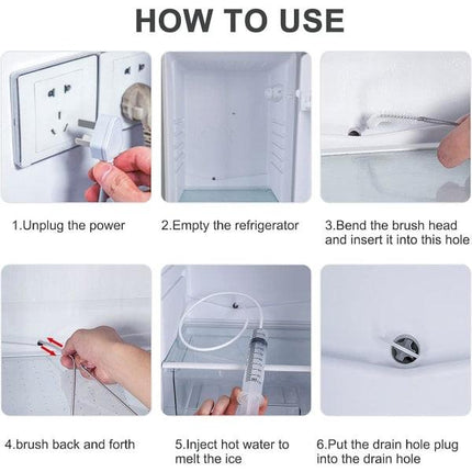 Refrigerator Drain Hole, Refrigerator Cleaning Set, Ref Eight-piece Set.