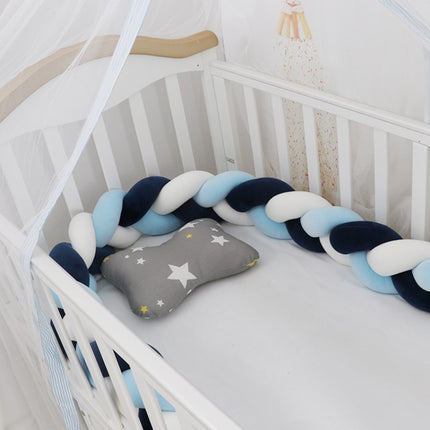 Baby rotating bed snake, bed cover decoration, handmade three-strand braid Light gray Light gray 1 meter.