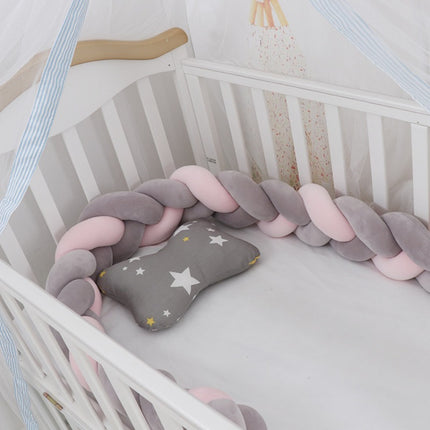 Baby rotating bed snake, bed cover decoration, handmade three-strand braid Light gray Light gray 1 meter.