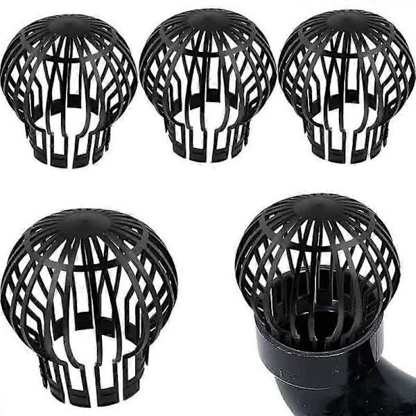 Set of 4 downpipe covers, gutter covers 145 x 11 cm - Brand - Black.