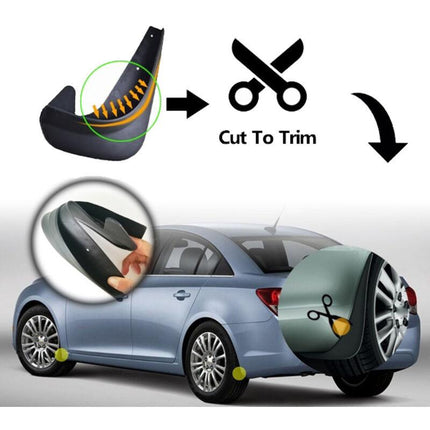 Car Mud Flaps - 3, 5, 7 Series E30, E46, E90, E91, E92, E93, E60, F10, F11, G30, E38, E65, F01 (Universal Version).