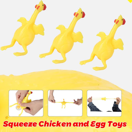 Laying Hens, creative toys, jokes, squeeze toy laying hen, ventilation chicken key chains, ventilation, stress relief, trick-yux.