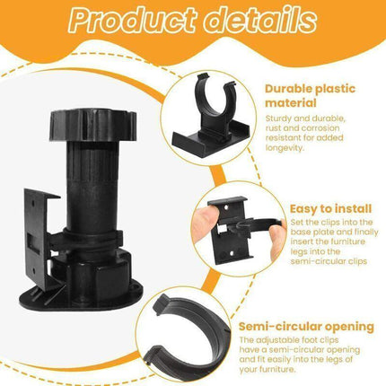 20 pcs Furniture Foot Fixing Clamp 28mm to 32mm Plinth Clamp Screwable Plinth Clamp Kick Plate Clamp Kitchen Plinth Fixing Clamp with 40 Screws, DEBUNS.