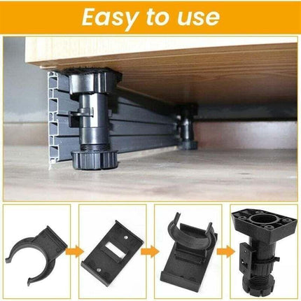20 pcs Furniture Foot Fixing Clamp 28mm to 32mm Plinth Clamp Screwable Plinth Clamp Kick Plate Clamp Kitchen Plinth Fixing Clamp with 40 Screws, DEBUNS.