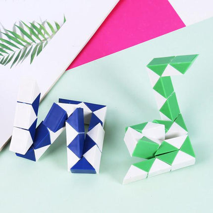 Mini Twist Puzzle Toys Plastic Snake Twist Puzzle Educational Game Toy for Boys Girls Gift.