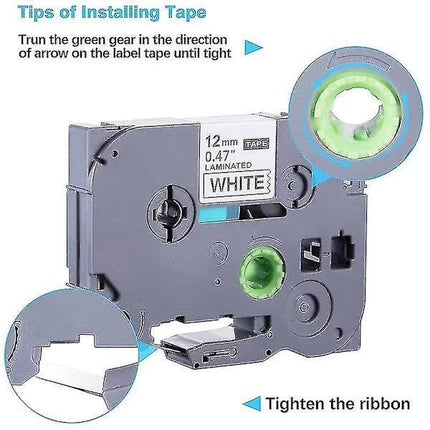 5-pack label printer tape for Brother Tze-231 -231 laminated P-touch label printer tape, for model Pt D best gift.