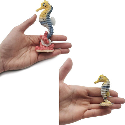 Aquarium Seahorse Decoration Resin Seahorse Statue Ornament Aquarium - 2 Pieces.