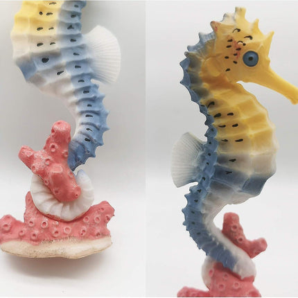 Aquarium Seahorse Decoration Resin Seahorse Statue Ornament Aquarium - 2 Pieces.