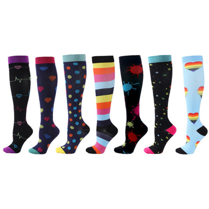 Pairs Compression Socks for Women and Men 15-20 mmHg Gradual Support Knee High Socks for Nurses, Athletes, Medical Use.