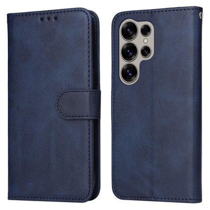 SKALO Samsung S25 Ultra PU Leather Wallet Case - Multiple Colors Blue_max Blue.