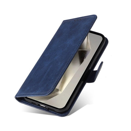 SKALO Samsung S25 Ultra PU Leather Wallet Case - Multiple Colors Blue_max Blue.