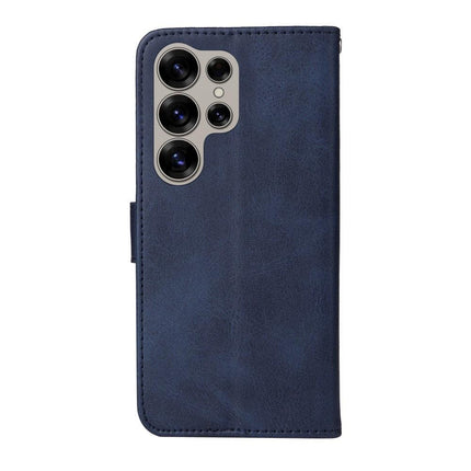 SKALO Samsung S25 Ultra PU Leather Wallet Case - Multiple Colors Blue_max Blue.