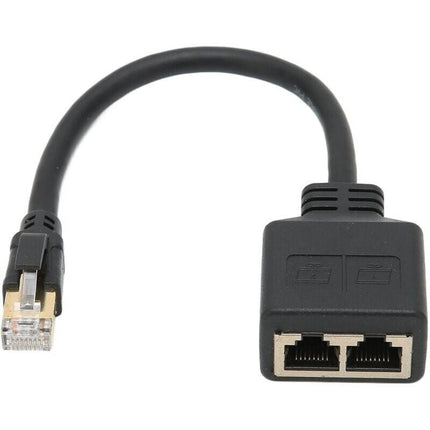 RJ45 Splitter Adapter, 1 to 2 Port RJ45 Network Ethernet Adapter Splitter, CAT8 Network Cable Splitter Adapter for Home Office,.