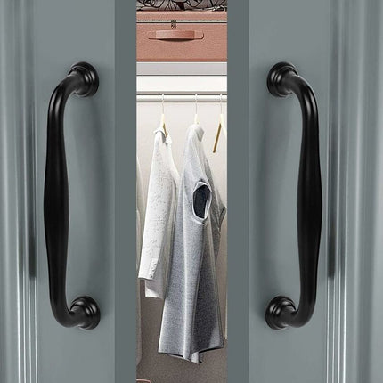 10 pcs Black Furniture Handles - Black Kitchen Furniture Handles Door Handles Drawer Bedroom Center Distance 128mm, Handles for Wardrobes.