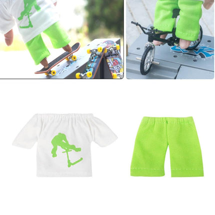 Finger Skateboard With Shoes Mini Scooter Finger Toy Set Gripboard Shoes And Pants Finger Skate Board Mini Skateboard 0.04 Black Series.