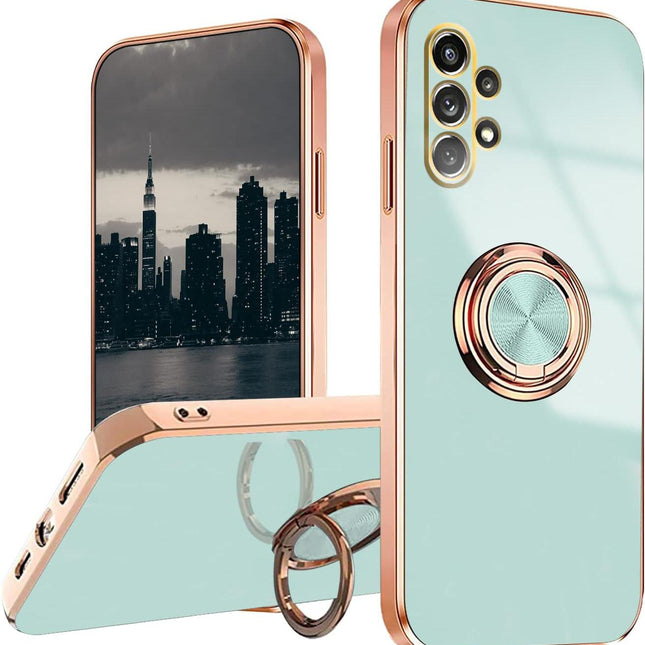 Case for Samsung Galaxy A32 5G (Green), Samsung A32 5G Case Shockproof, Plating 360 Degree Protection Magnetic Case Car Holder Case_yux.