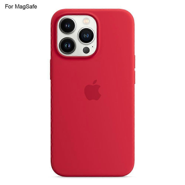 Compatible with iPhone 14 Pro Case Compatible with MagSafe Liquid Silicone Phone Case [Induction Popover]- Perfect Red_MGF Red.