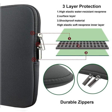 Computer case for 13 & 15 inches, fits MacBook Pro and Air. Black - 15.6 inches.