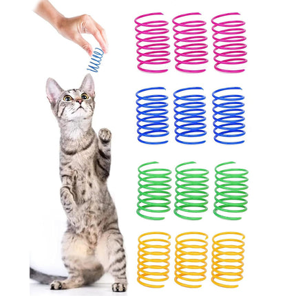 Cat Spiral Spring, Creative Toy to Pass the Time and Keep Shape Interactive Durable Heavy Duty Plastic Colorful Toy for Rocking.