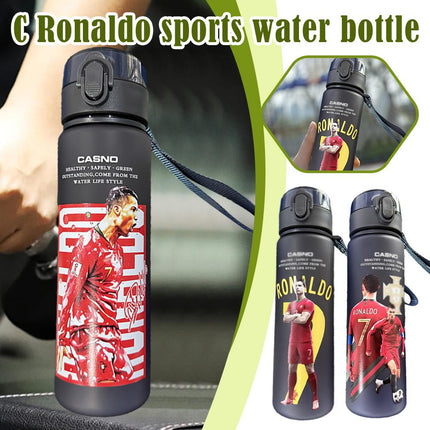 Ronaldo Sport Water Bottle with Blender Ball - BPA-Free Protein Shaker Cup B 560ml.