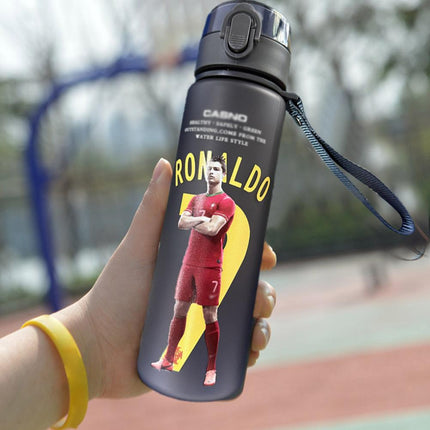 Ronaldo Sport Water Bottle with Blender Ball - BPA-Free Protein Shaker Cup B 560ml.