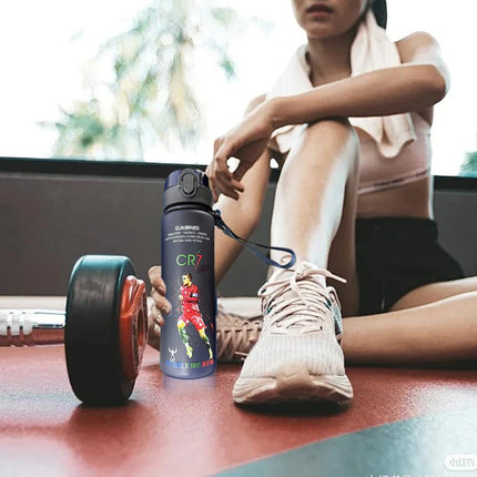 Ronaldo Sport Water Bottle with Blender Ball - BPA-Free Protein Shaker Cup B 560ml.