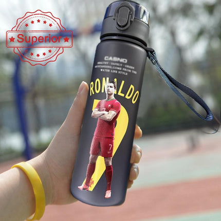 Ronaldo Sport Water Bottle with Blender Ball - BPA-Free Protein Shaker Cup B 560ml.