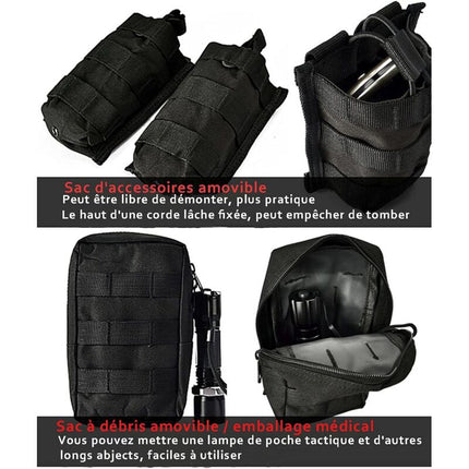 Tactical Vest, Adjustable Plate Carrier for Army, Police, Black.