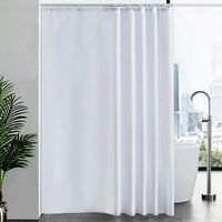 pc mildew resistant shower curtain washable waterproof fabric large polyester shower curtains for bathtub or bathroom white 200x220cm.