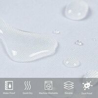 pc mildew resistant shower curtain washable waterproof fabric large polyester shower curtains for bathtub or bathroom white 200x220cm.