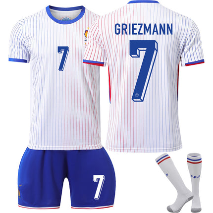 France 2024 national team jersey football shirt UEFA Euro edition home kids adult set no. 7 GRIEZMANN With socks 24
