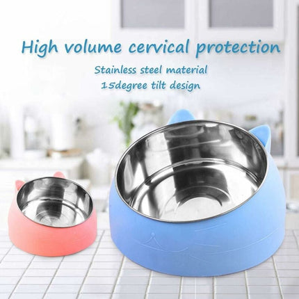 Raised Tilting Cat Bowl 200ml Removable Stand for Cats and Dogs.