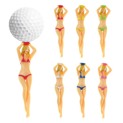 pcs Multicolor Sexy Bikini Women Golf T-shirts Gift New Design Plastic Golf Tee Shirts For Naked Girls - Women Golf Accessories.