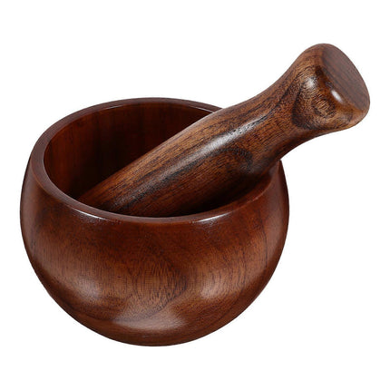 Set Wooden Mortar Pestle Set Kitchen Grinding Bowl Mortar Pestle Set For Guacamole_MGF.