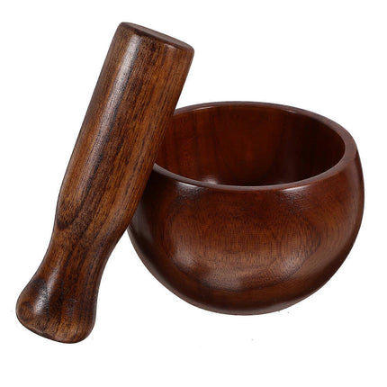Set Wooden Mortar Pestle Set Kitchen Grinding Bowl Mortar Pestle Set For Guacamole_MGF.