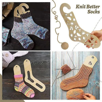pcs Wooden Sock Blockers for Knitting, Adjustable Sock Blockers for Knitting Blockers Knitting Crochet S.