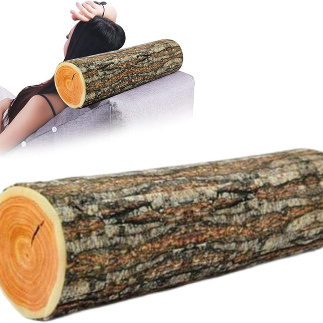 Creative natural wood design log soft chair cushions pillows round wood grain stump shaped decorative pillows pillowcase home decor.