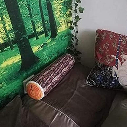 Creative natural wood design log soft chair cushions pillows round wood grain stump shaped decorative pillows pillowcase home decor.