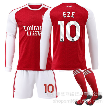 25-26 Arsenal Home Shirt Long Sleeve Set (with socks) NO.10 EZE 28#.
