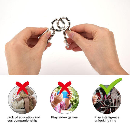 20-pack Metal Wire Puzzle Set IQ Puzzle Brain Training Toys Wire Puzzle.