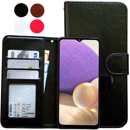 Samsung Galaxy A32 5G - Leather Case / Protection Black_max_sai Black.