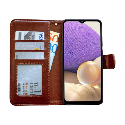 Samsung Galaxy A32 5G - Leather Case / Protection Black_max_sai Black.