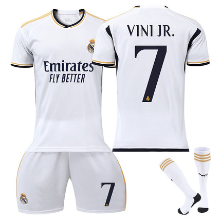 23-24 Vini Jr. 7 Real Madrid jersey new season latest football shirts for adults for kids Goodies season update - Perfet kids 26(140-150cm) Kids 26(140-150cm)