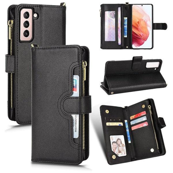 Compatible Case for Samsung Galaxy S21 5G, Magnetic Wallet, Premium Leather, Card Holder, Protective Case with Cover.