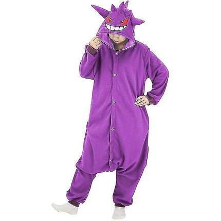 Gengar Costume Onesie Pajamas Halloween Christmas One Piece Kigurumi for Men Women - WELLNGS S.