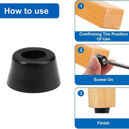 50 pieces rubber feet for cutting boards with stainless steel screws, rubber buffer, screw-proof rubber feet.