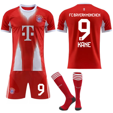 2025-2026 Bayern Munich Home Kids Adult Football Shirt with Socks No.9 KANE No.9 KANE 28