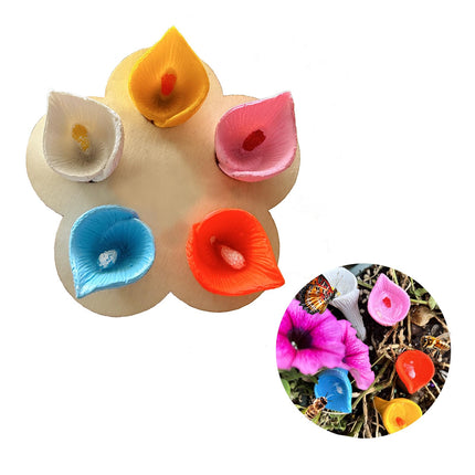 5-pack bee drinking station, garden cup for bees, drinking station for bees and butterflies, bee waterer for outdoor garden decoration blue.