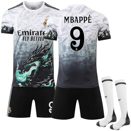 Real Madrid 2024-2025 Adult Shirt with Socks No.9 Mbappé Football Shirt No.9 Mbappe 24.